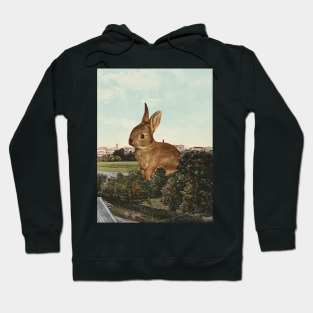 Sitting And Waiting - Surreal/Collage Art Hoodie